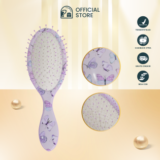 Erina Oval Wet&Dry Detangling Hair Brush- Butterfly 28-1