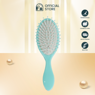 Erina Oval Hair Brush - Wet & Dry, Anti Kusut, Mint 28