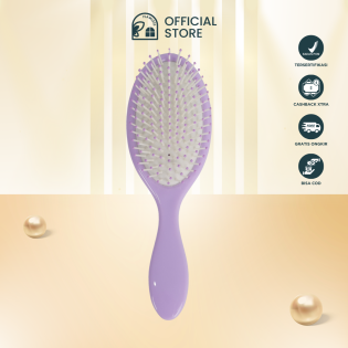 Erina Oval Hair Brush - Wet & Dry Detangling Lilac 29