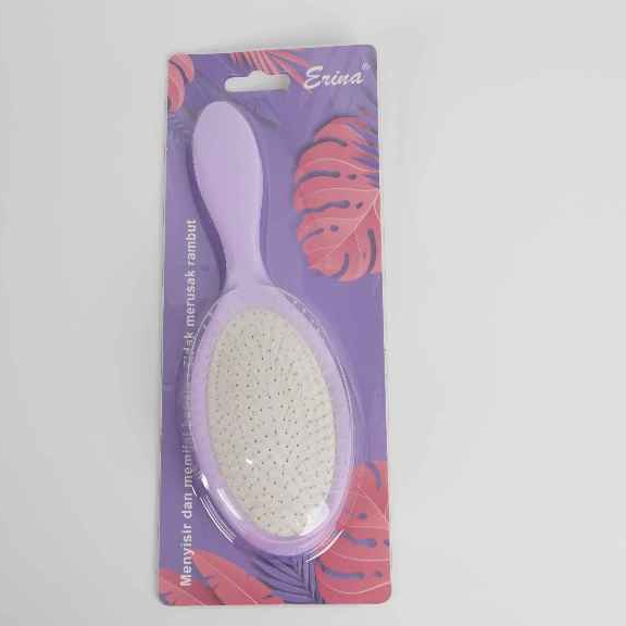 Erina Oval Cushion Hair Brush - Sikat Rambut Anti Kusut Lilac 29-3 - Gambar 4