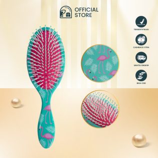Erina Hair Brush Oval - Flamingo Wet & Dry Anti Kusut 29-2