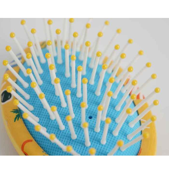 Erina Mini Cushion Hair Brush - Sunshine Yellow, Anti Kusut & Travel-Friendly 26-2